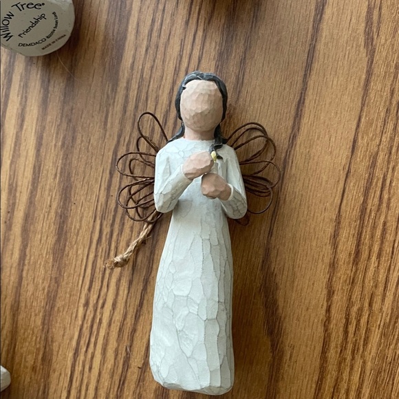 Willow Tree Angel Sculpture Set - Cream and Brown - Picture 3 of 7
